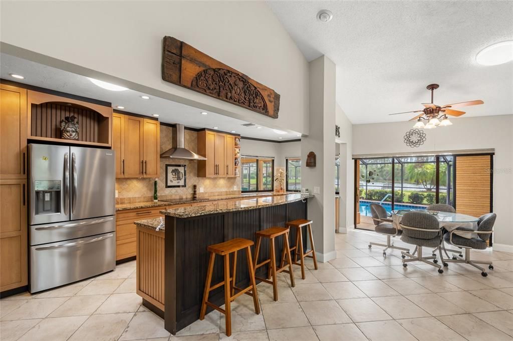 Kitchen with view of the dinette/breakfast area