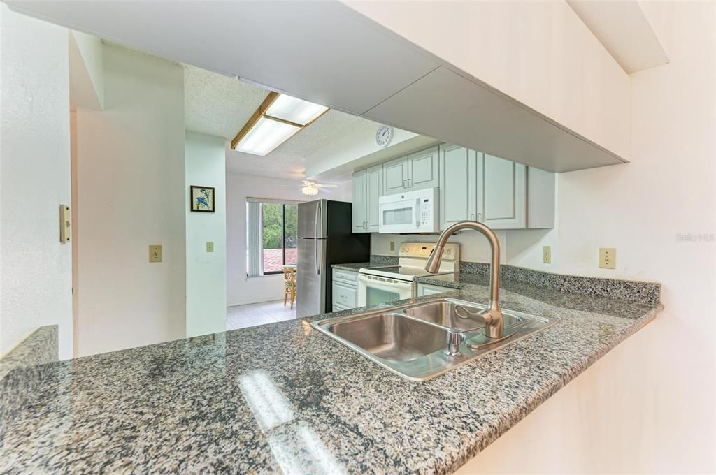 Kitchen overlooking the dining/living room