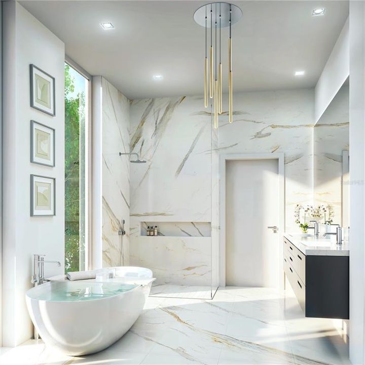 Luxurious Primary Bath with Freestanding Soaking Tub