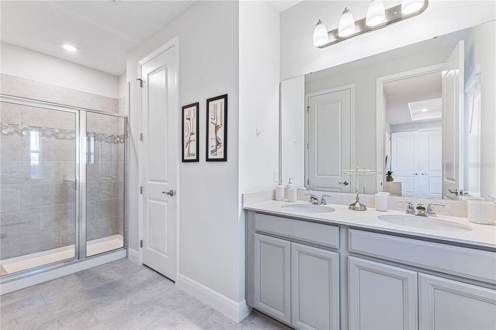 Master Bathroom with two vanities