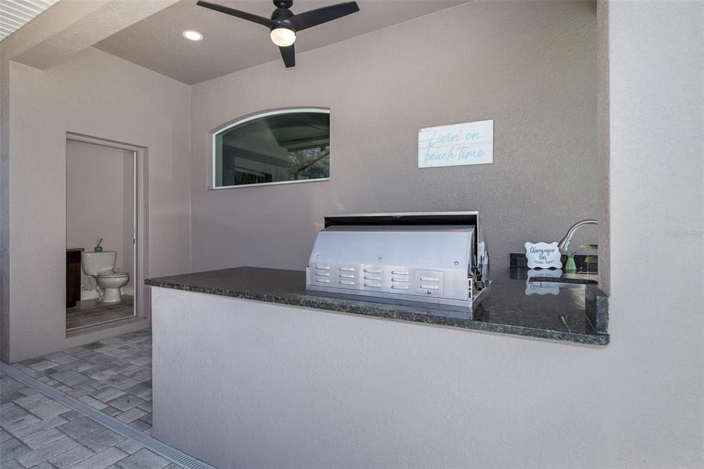 Outdoor Kitchen & Cabana Bath!