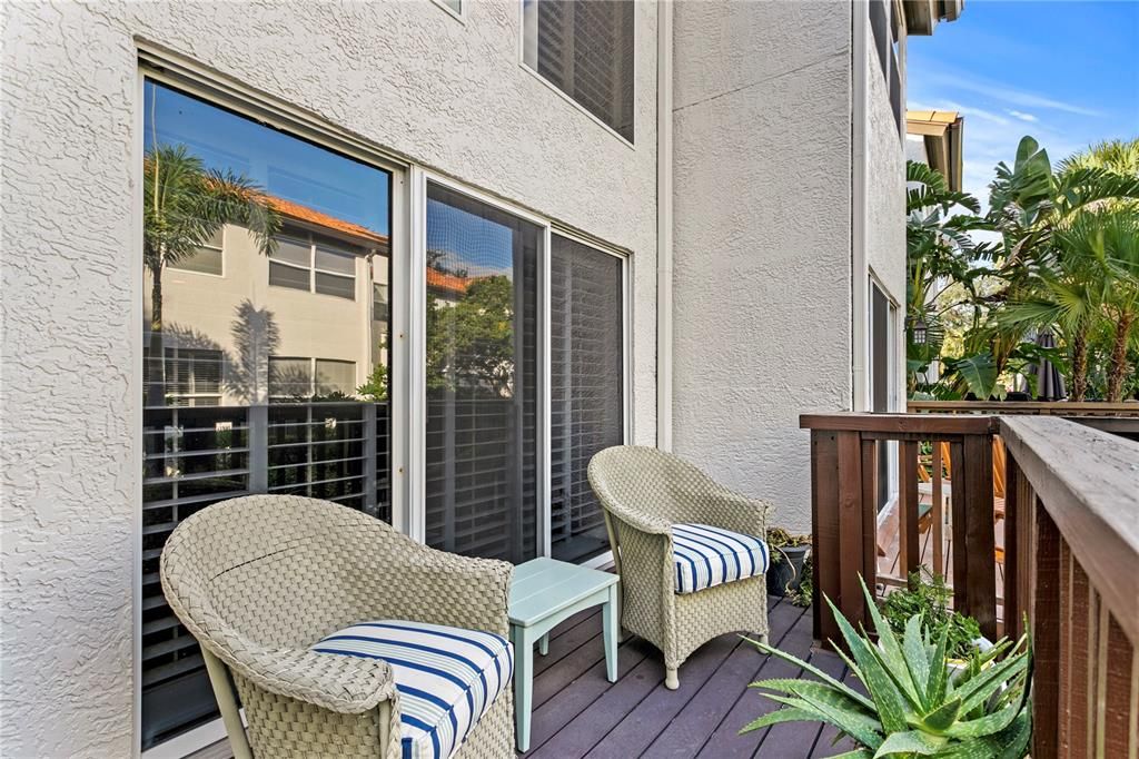 Your great outdoor deck space steps away from your kitchen and living room