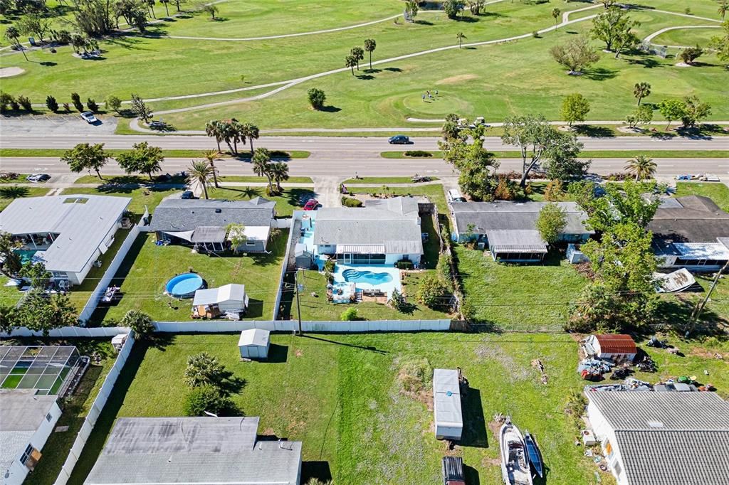 Aerial View of Property with POOL & GOLF COURSE VIEW