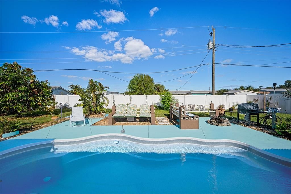 In-Ground Pool, Decking and Relaxation Areas + Fruit Trees