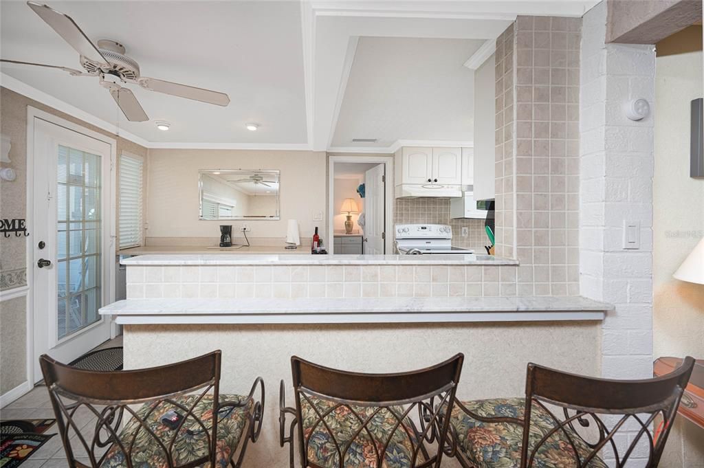 Kitchen with Corian Counters