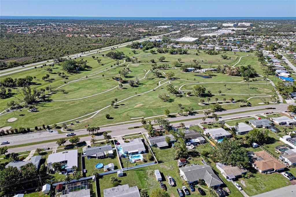 Aerial View of Property with POOL & GOLF COURSE VIEW