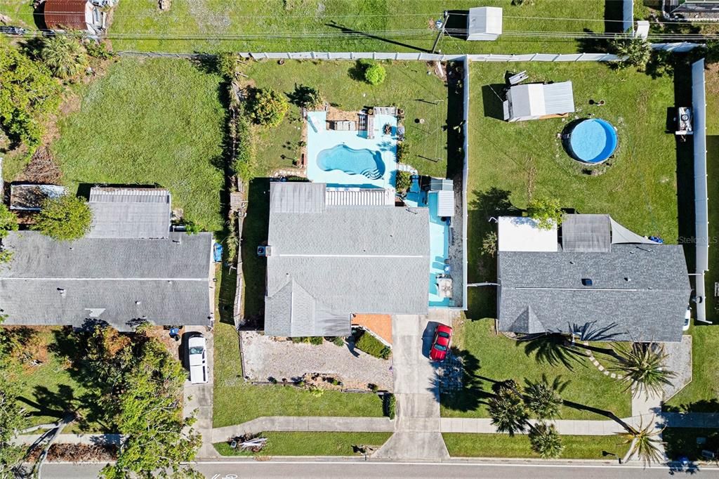 Fenced in Property Aerial From Golf Course