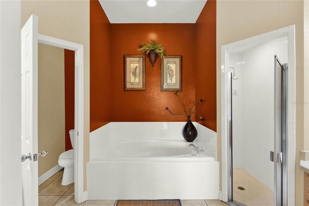 Luxurious Garden Bath, Walk-in Shower & Water Closet