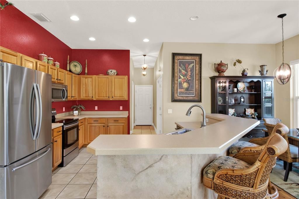 Kitchen with Oak Cabinetry