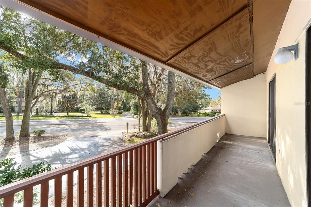 The Balcony runs from living room to Primary bedroom