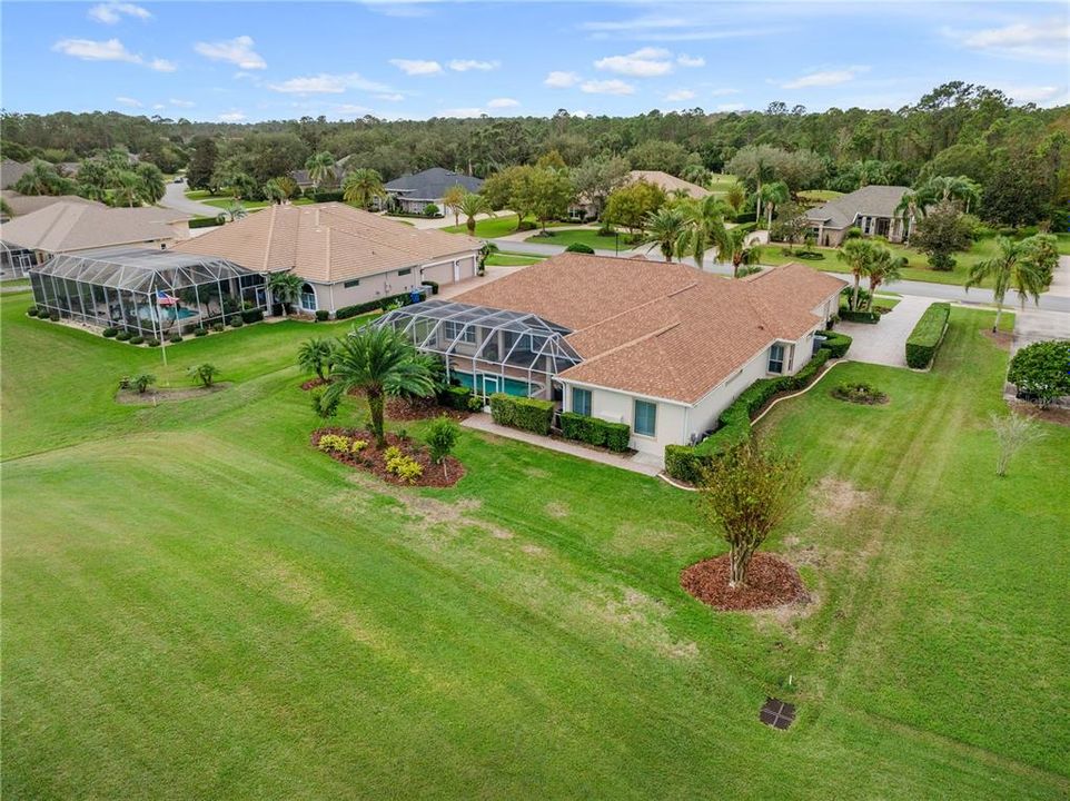 Aerial View of Backyard of Home