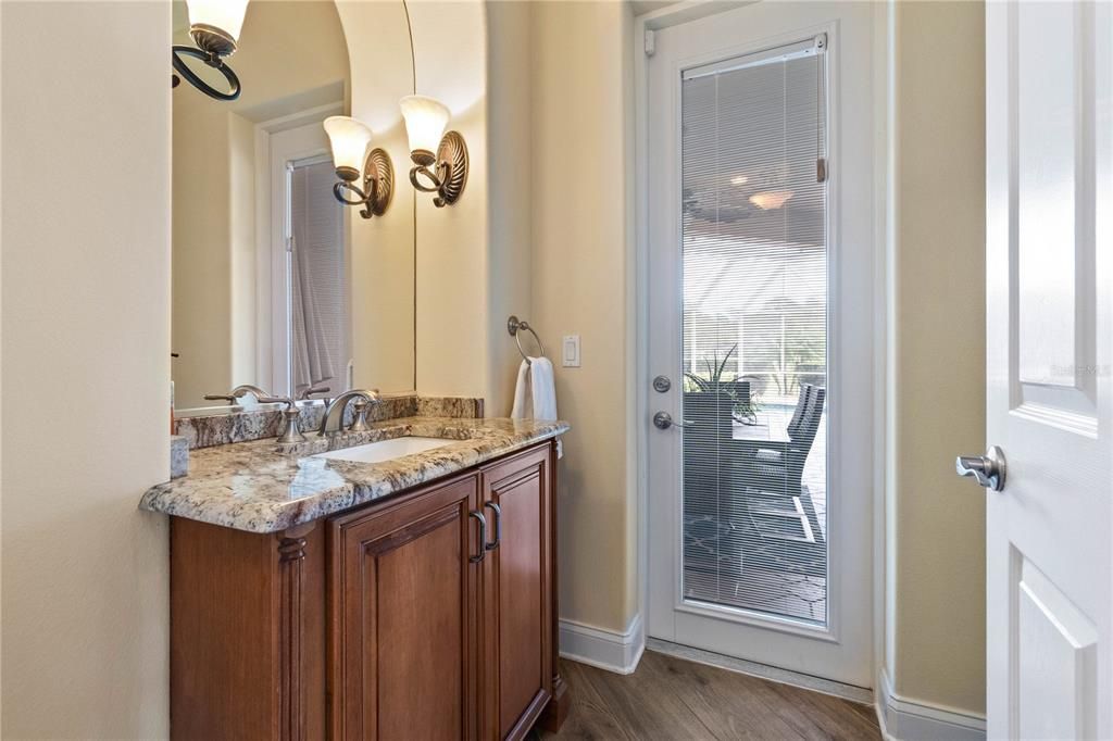 Half Bath with Access to Pool & Lanai