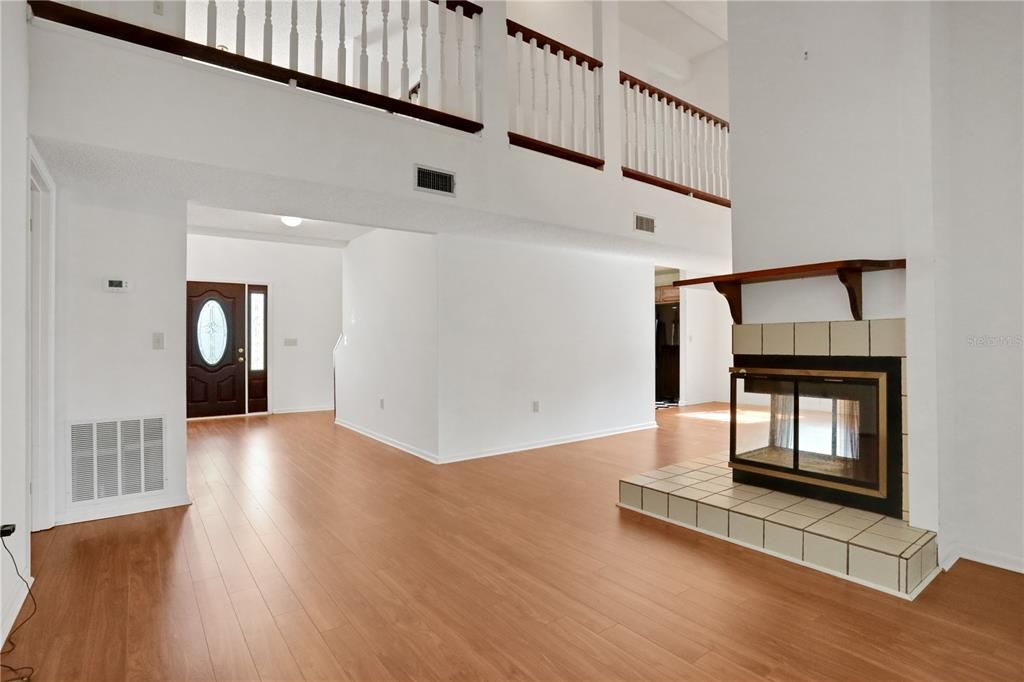 Second Floor Balcony overlooking Family and Living Room