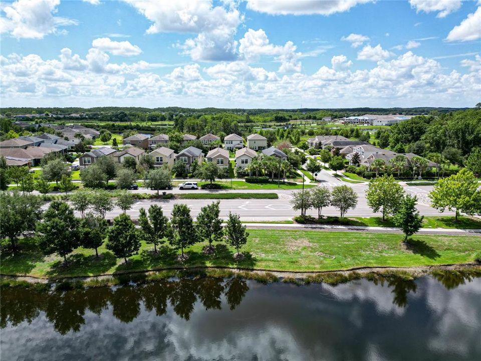 Aerial Pond and House