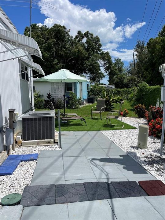 Back patio from back shed door.