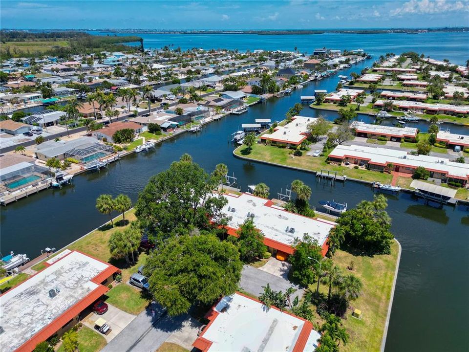 Aerial view looking toward Palma Sola Bay