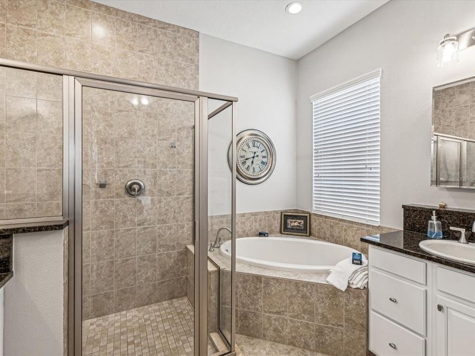 Luxuriate in your primary bathroom. Every detail lends to your comfort and relaxation.