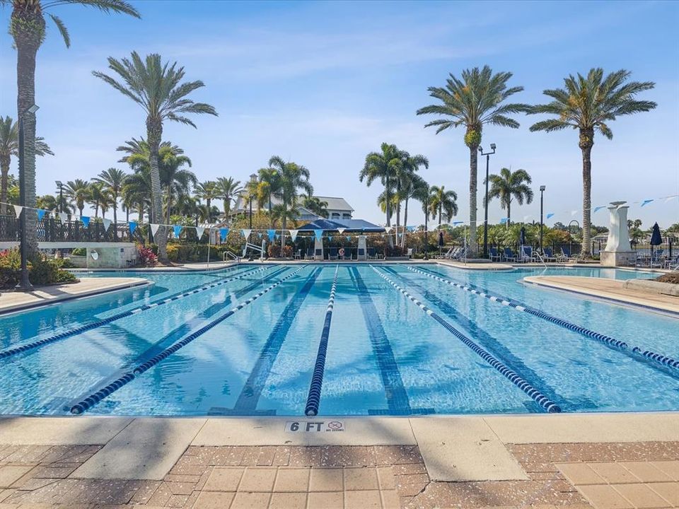 Swim laps in the adult only side of the pool for the ultimate exercise experience.