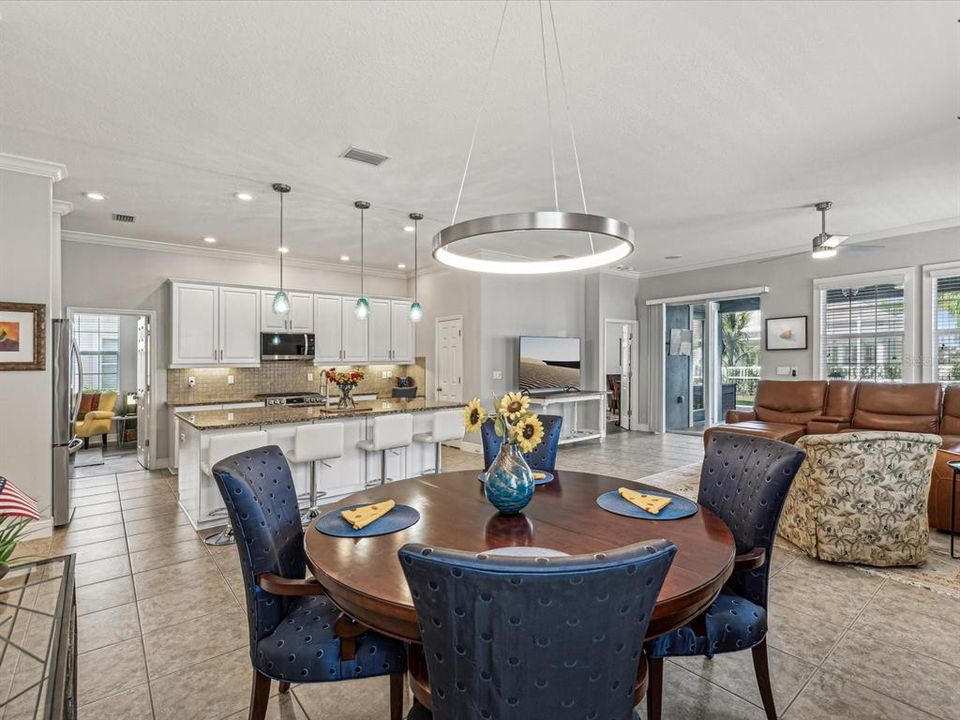 This combined living and dining area plus kitchen adds up to 630 sqft. of utilized space where not a square foot is wasted.