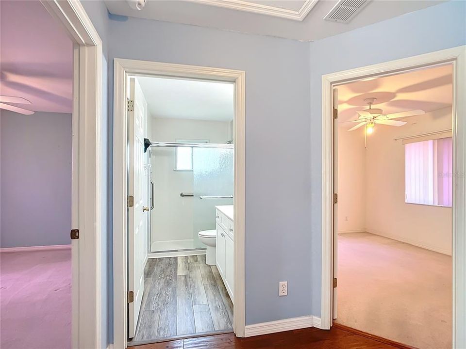 hallway to guest bath