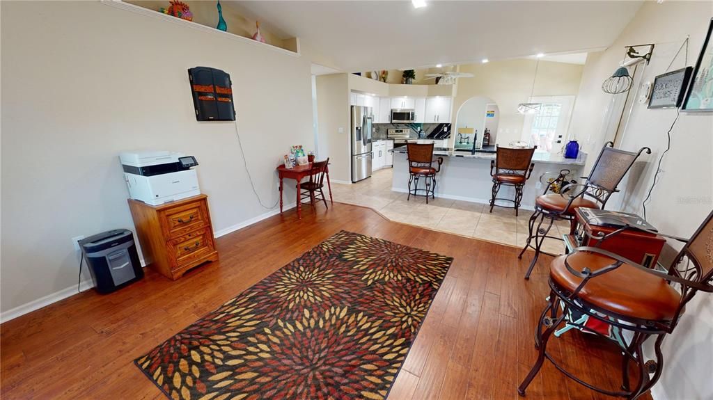 Family room off kitchen