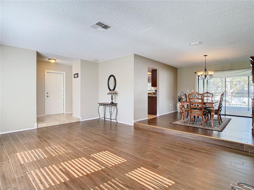 Foyer opens to the spacious living room