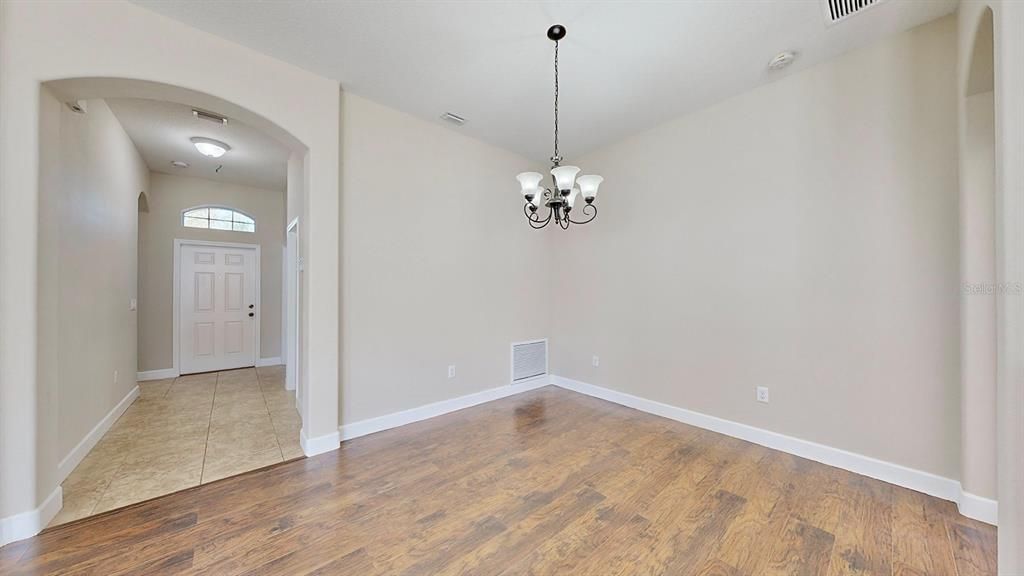 Dining area with view into foyer