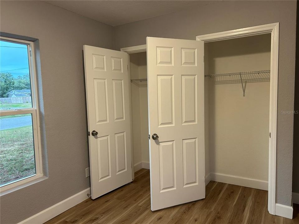 Two large closets in bedroom 2