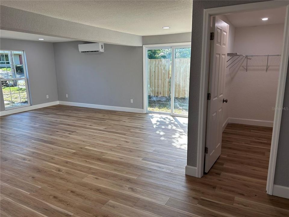 Large walk-in closet in primary bedroom