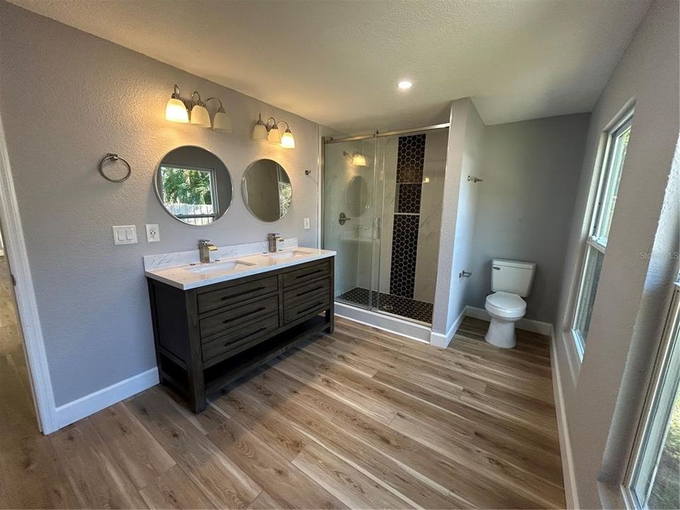 Primary ensuite bathroom with shower