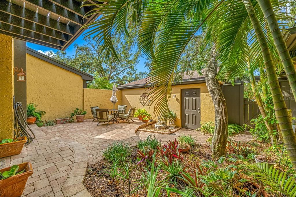 Private Paved Courtyard