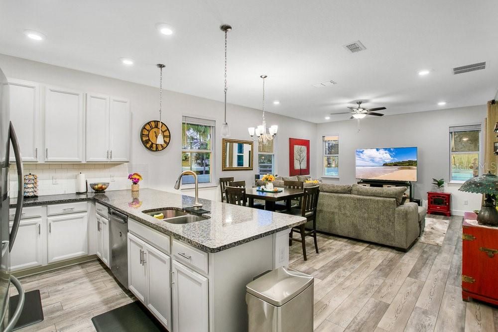 Kitchen dining living room