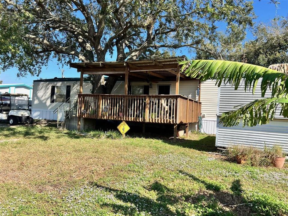 Rear View of deck and home