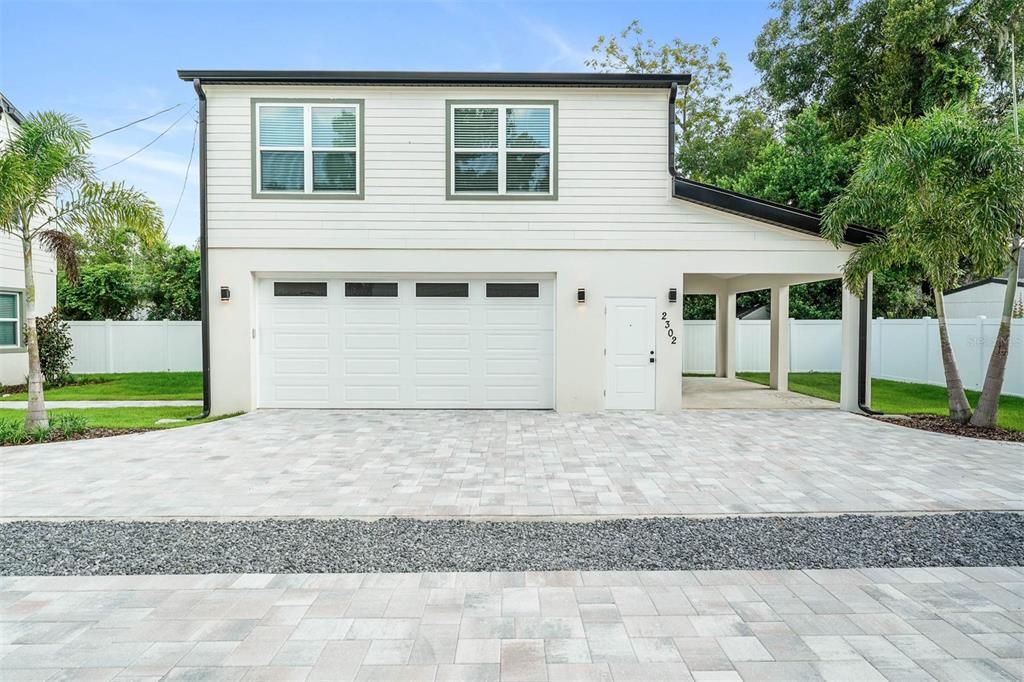 entrance and carport