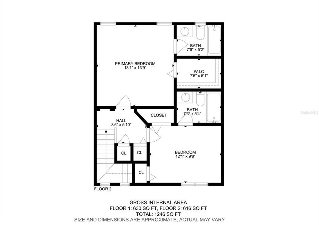 For Sale: $285,000 (2 beds, 2 baths, 1241 Square Feet)