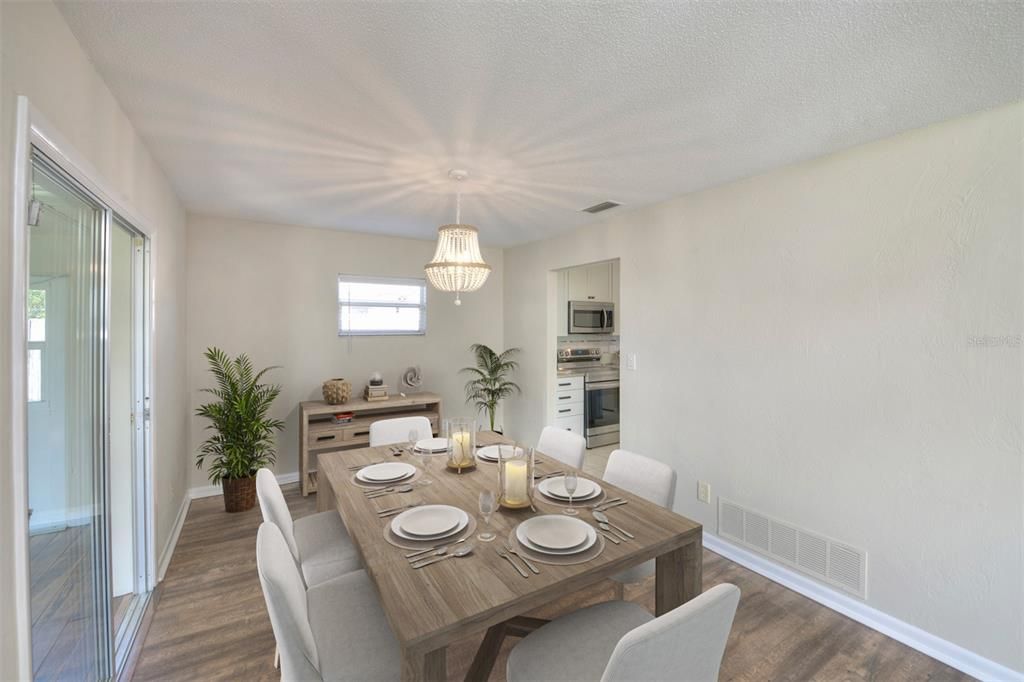 Spacious dining room