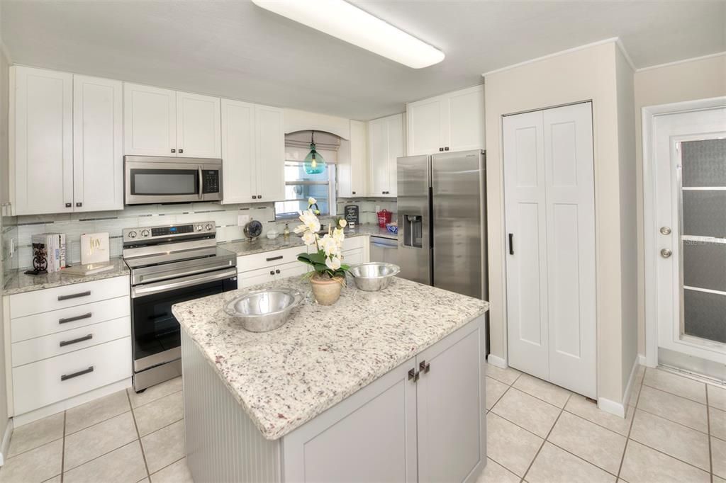 Beautifully remodeled kitchen with island