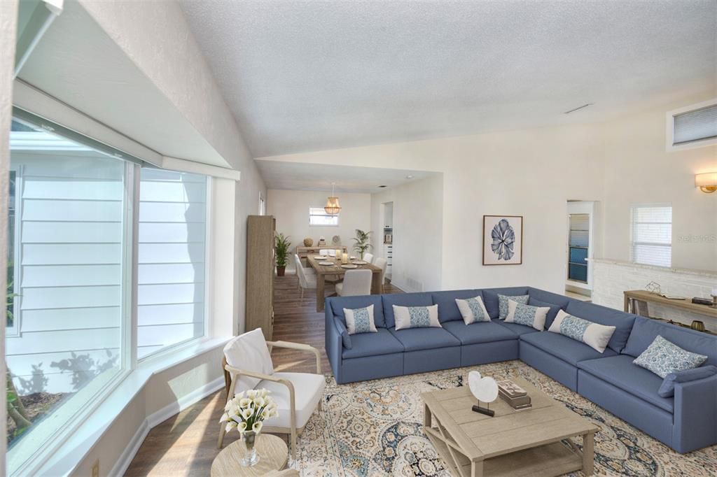 Bay window in great room