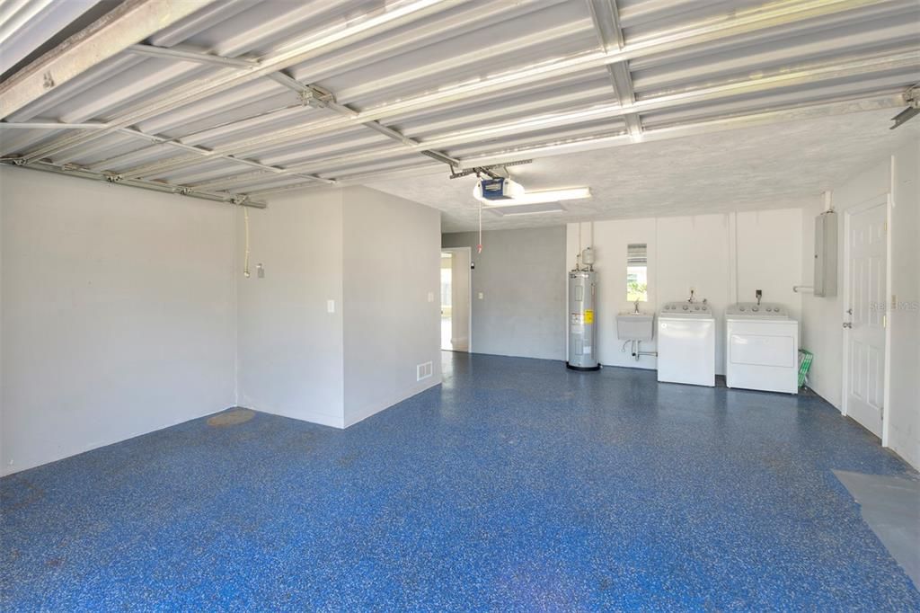 Epoxy flooring in garage