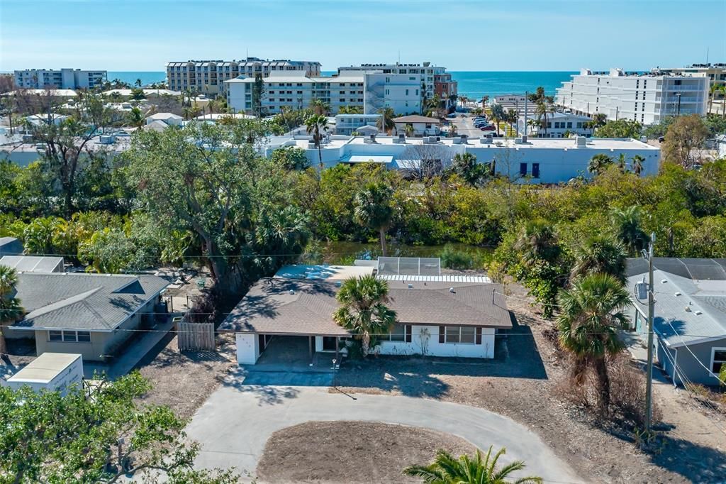 Aerial view of property