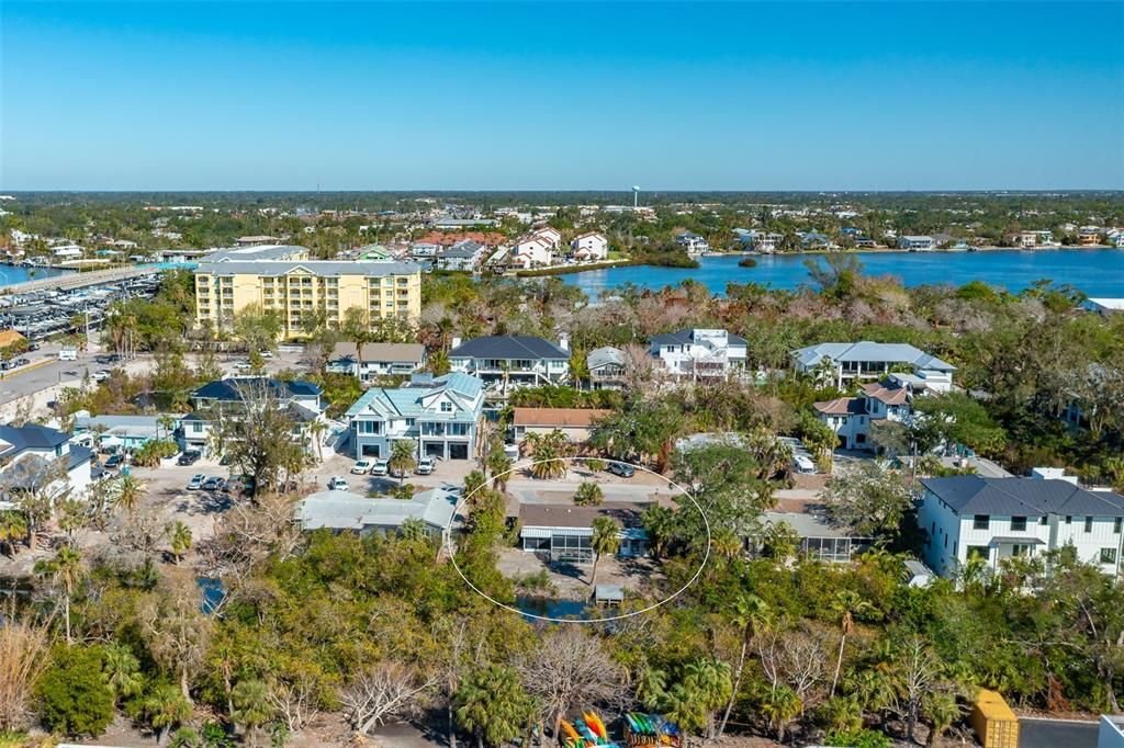 Property circled looking out towards the Intracoastal