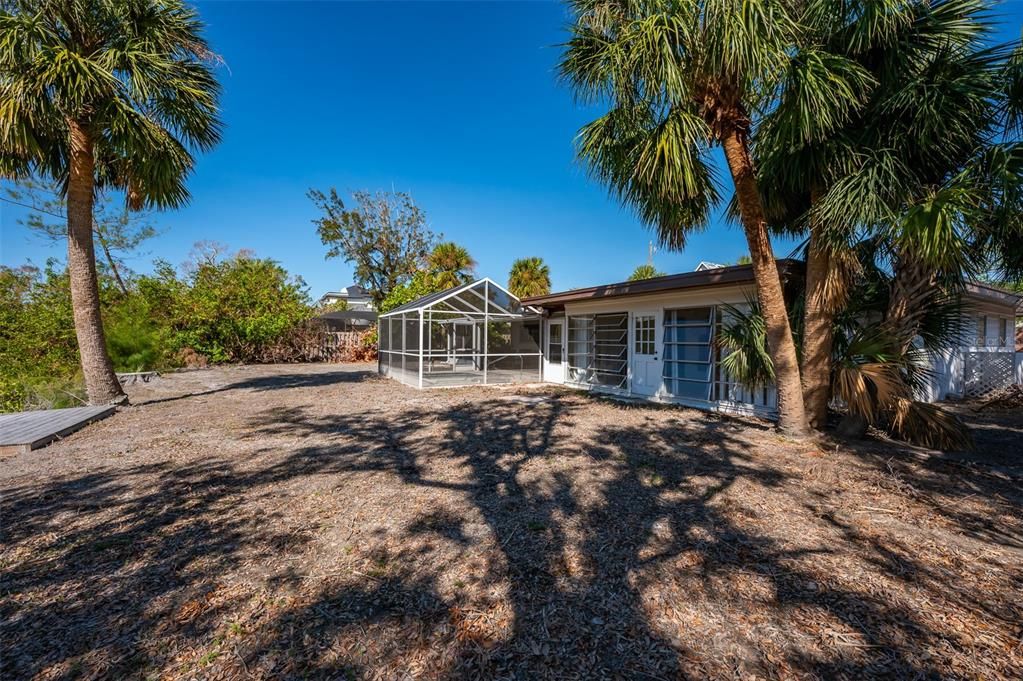 View of backyard facing north