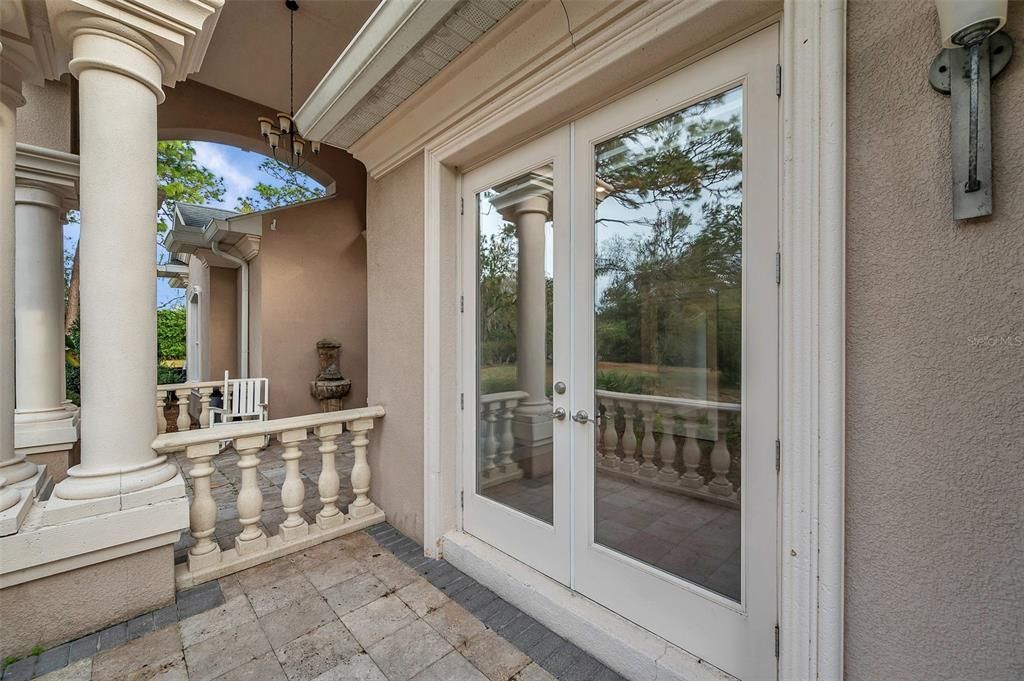 private front porch off bedroom