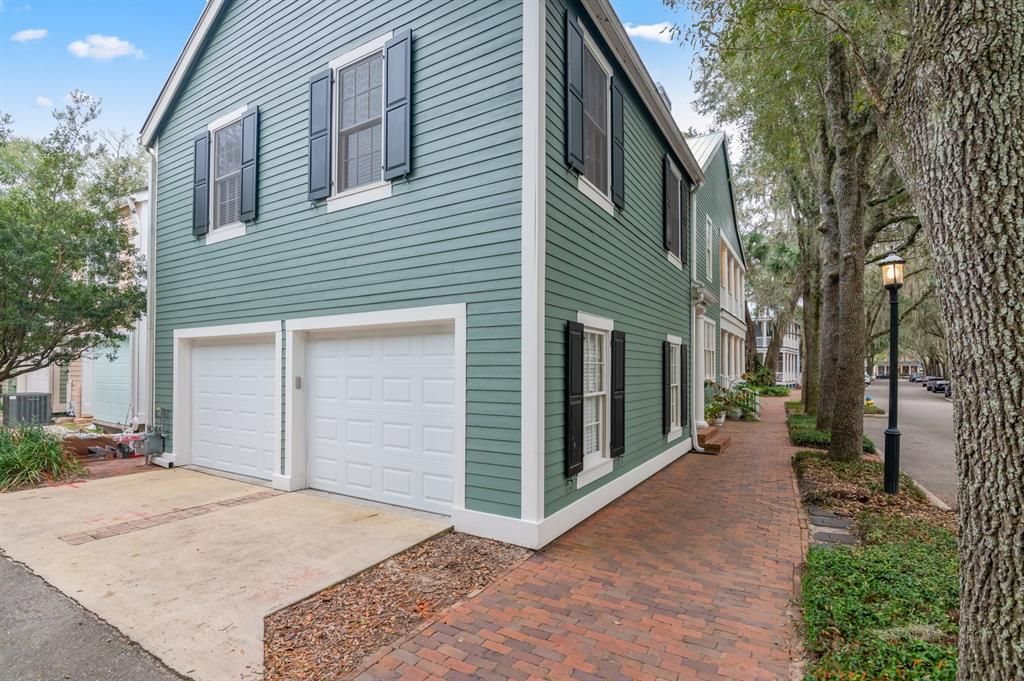 Two car rear entry garage