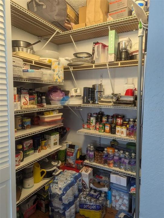 GUEST WALK IN CLOSET BEING USED AS PANTRY