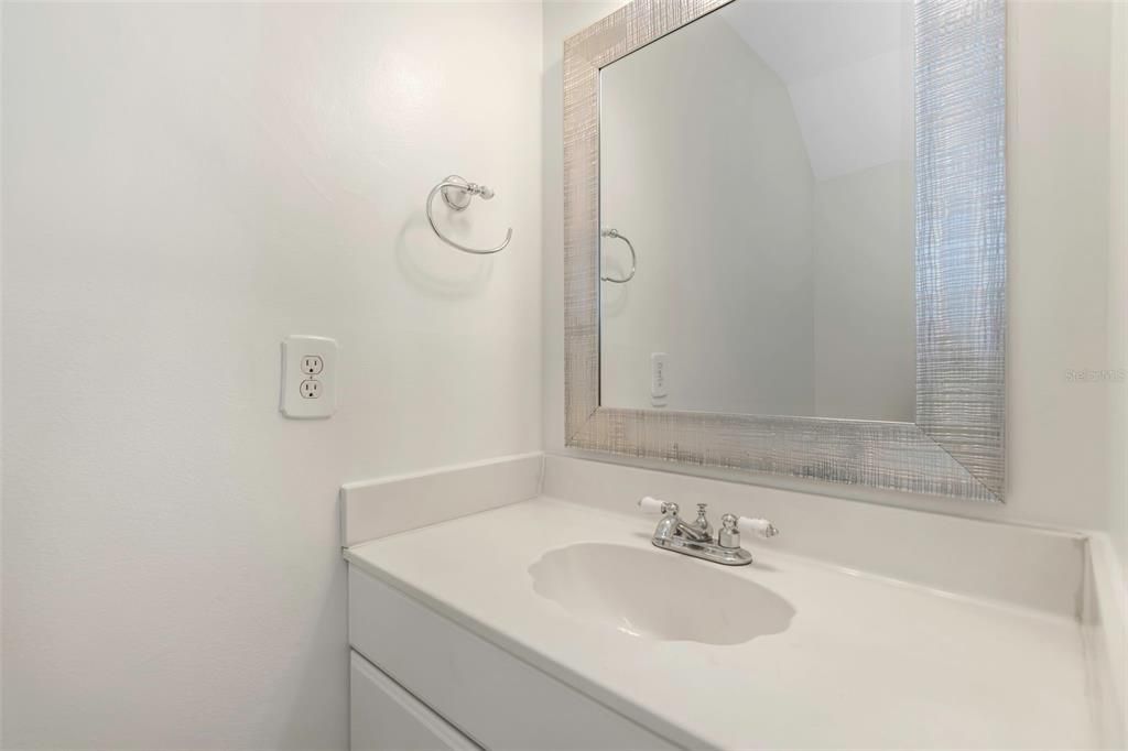 Downstairs half bath vanity