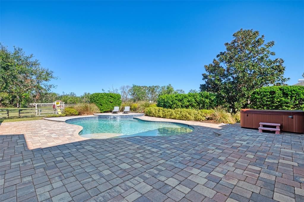 Outdoor Deck with Heated Saltwater Pool