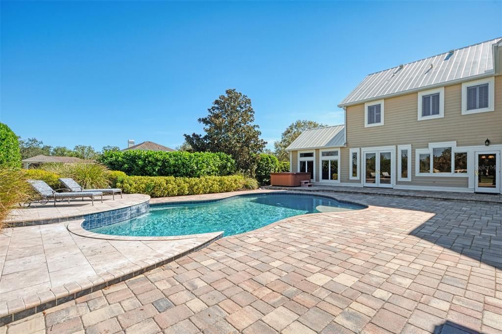 Outdoor Deck with Heated Saltwater Pool