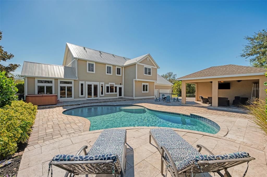 Outdoor Deck with Heated Saltwater Pool