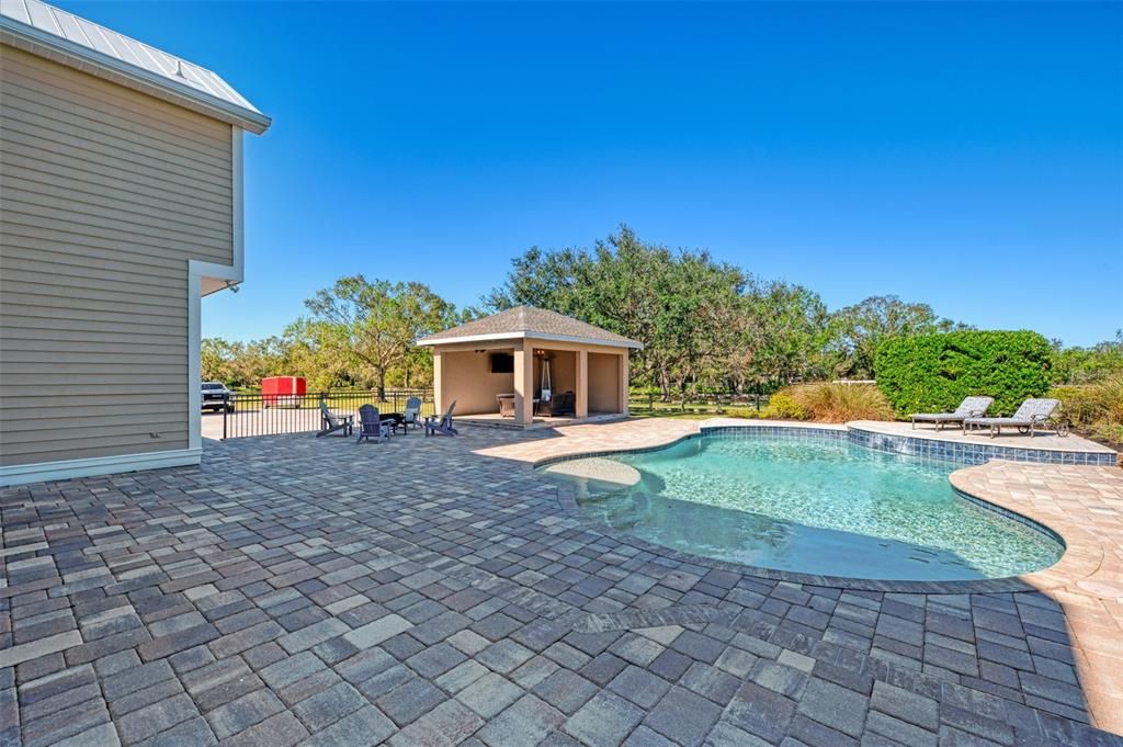 Outdoor Deck with Heated Saltwater Pool